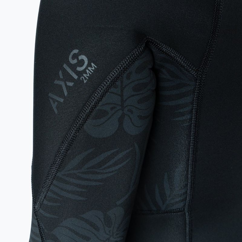 Dámsky plavecký neoprén Xcel Axis Back Zip Spring 2 mm black/palm/monstera print 6