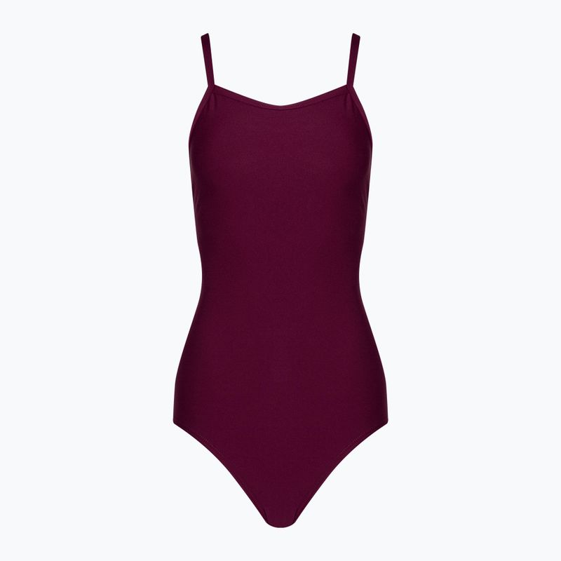 FINIS Skinback Solid cabernet dámske jednodielne plavky