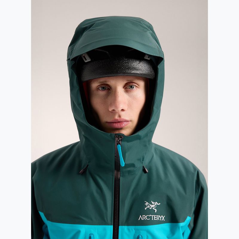 Pánska bunda do dažďa Arcteryx Alpha blue tetra/pytheas 6