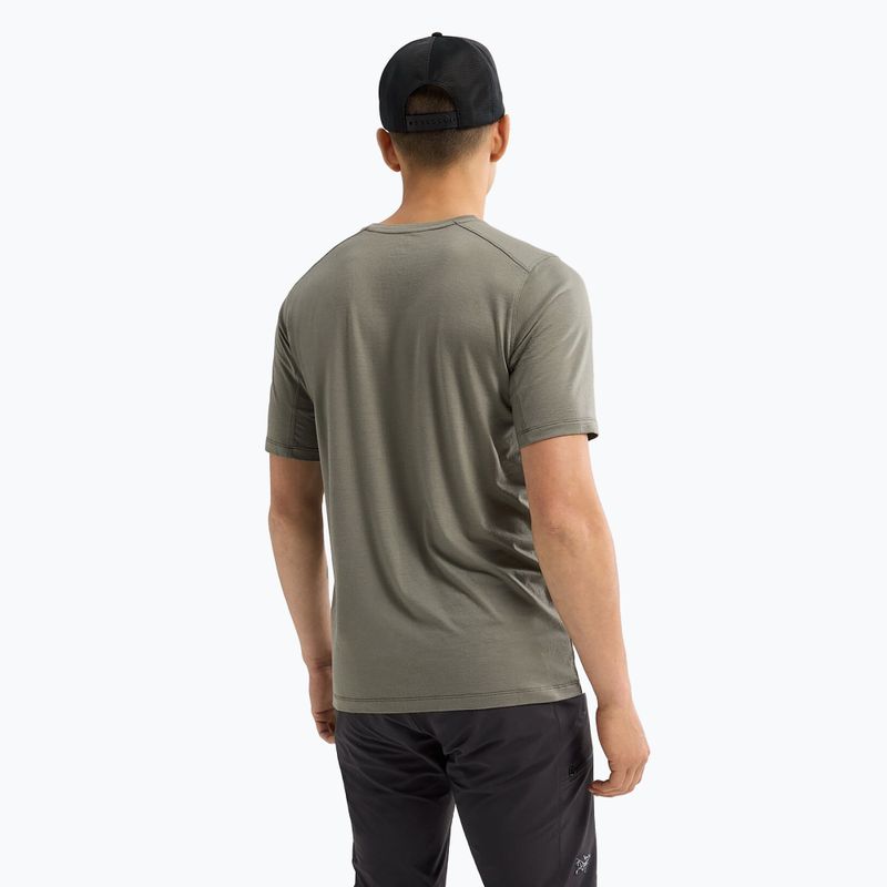 Pánske tričko Arc'teryx Ionia Merino Wool Arc'Word Logo forage 3