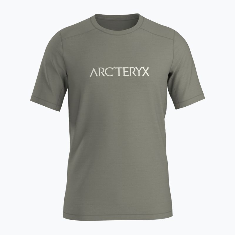 Pánske tričko Arcteryx Ionia Merino Wool Arc'Word Logo forage 6