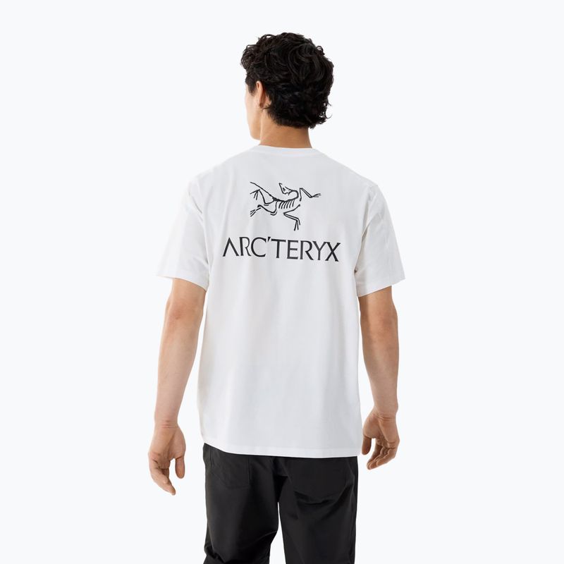 Pánske tričko Arcteryx Kragg Sl Cotton Bird Word white light/black 3