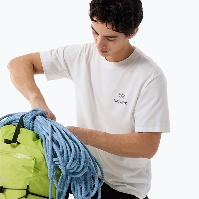 Pánske tričko Arcteryx Kragg Sl Cotton Bird Word white light/black 5
