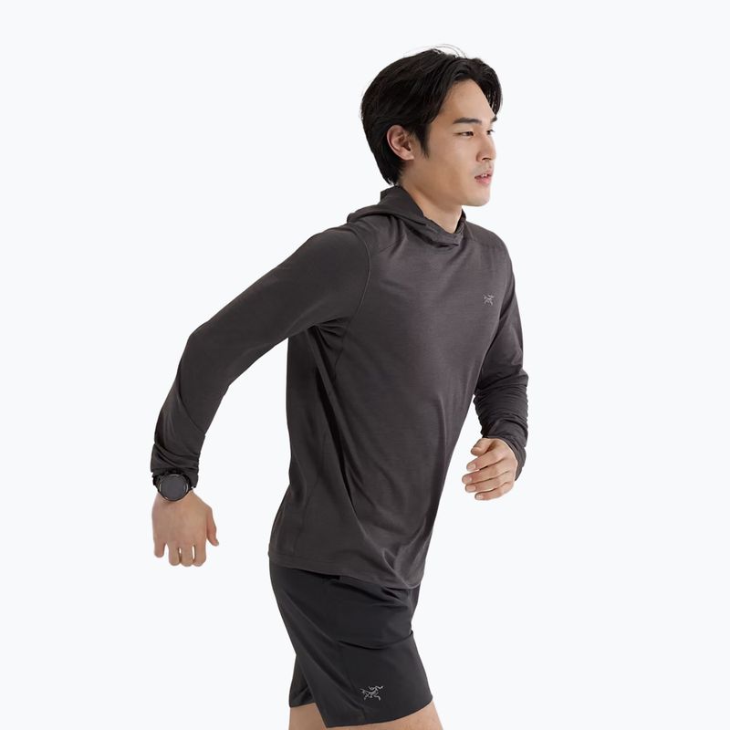 Mužský longsleeve Arc'teryx Cormac Hoody čierny melír 3