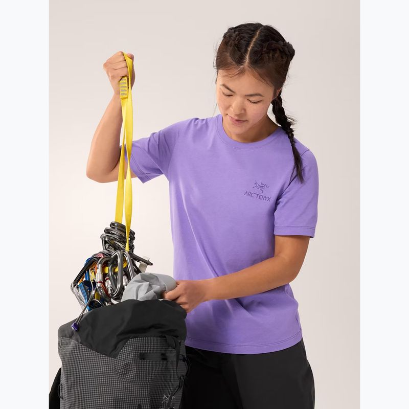 Damska koszulka Arc'teryx Kragg Sl Cotton Emblem Crew aster 5