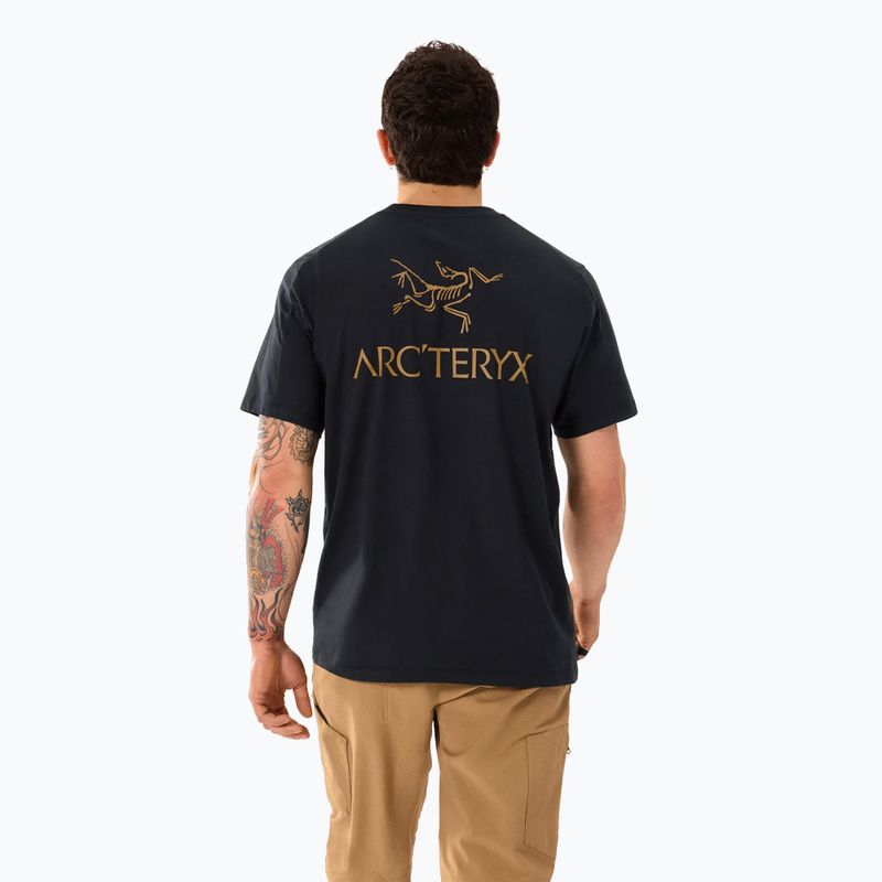 Pánske tričko Arcteryx Kragg Sl Cotton Bird Word 24k black 2