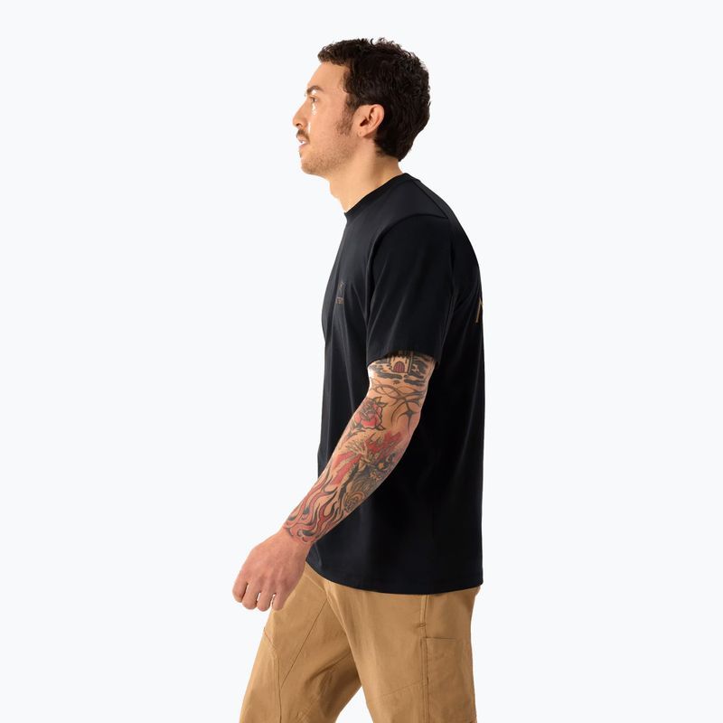 Pánske tričko Arcteryx Kragg Sl Cotton Bird Word 24k black 3