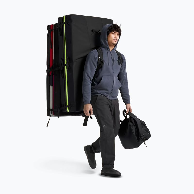 Pánska trekingová flísová mikina Arc'teryx Emblem Fleece Full-Zip Hoody dark stratus 2