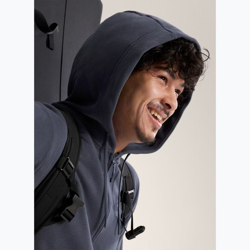 Pánska trekingová flísová mikina Arcteryx Emblem Fleece Full-Zip Hoody dark stratus 5