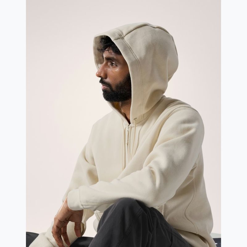 Pánska trekingová flísová mikina Arcteryx Emblem Fleece Full-Zip Hoody sea salt 5