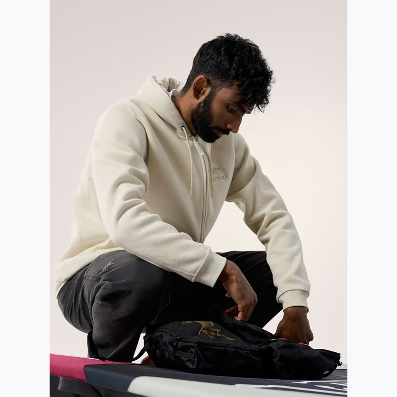 Pánska trekingová flísová mikina Arc'teryx Emblem Fleece Full-Zip Hoody sea salt 6