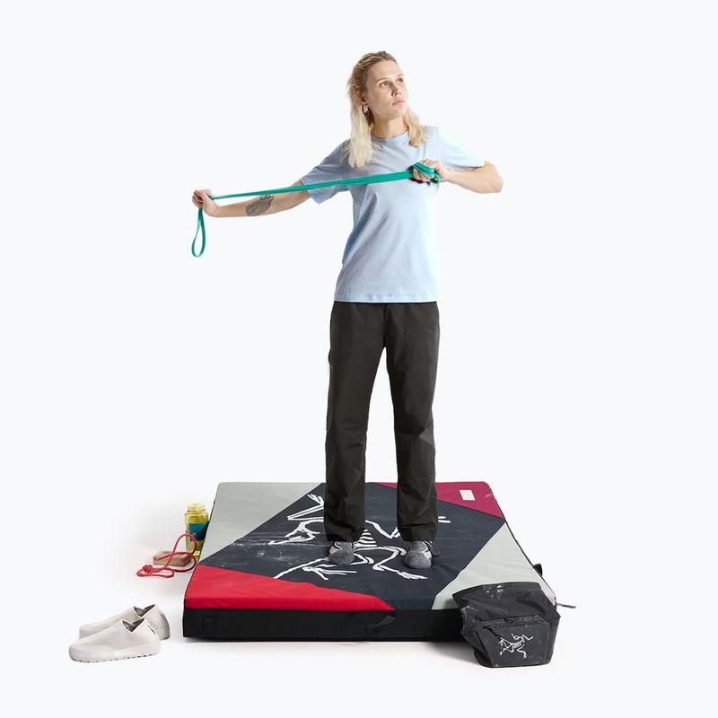 Dámske tričko Arc'teryx Kragg Sl Cotton Emblem Crew mallow alpine blue 2