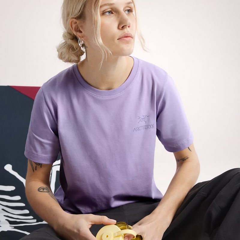 Dámske tričko Arcteryx Kragg Sl Cotton Emblem Crew mallow 5