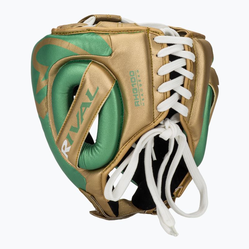 Boxerská prilba Rival RHG100 Professional Headgear green/gold 3