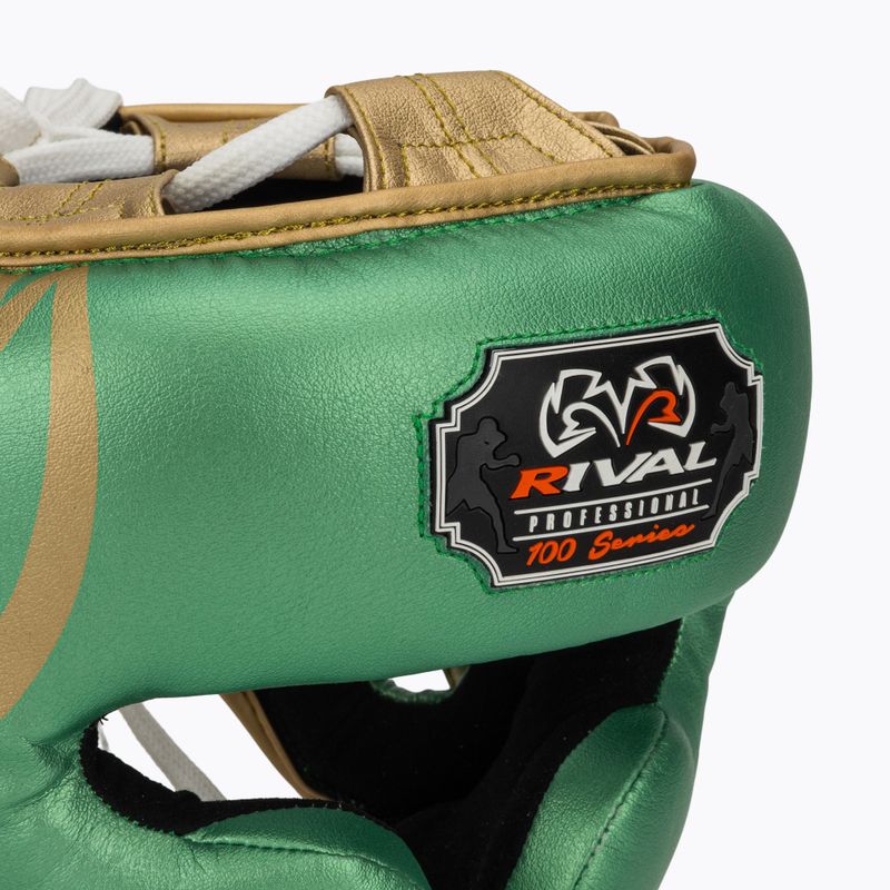 Boxerská prilba Rival RHG100 Professional Headgear green/gold 4