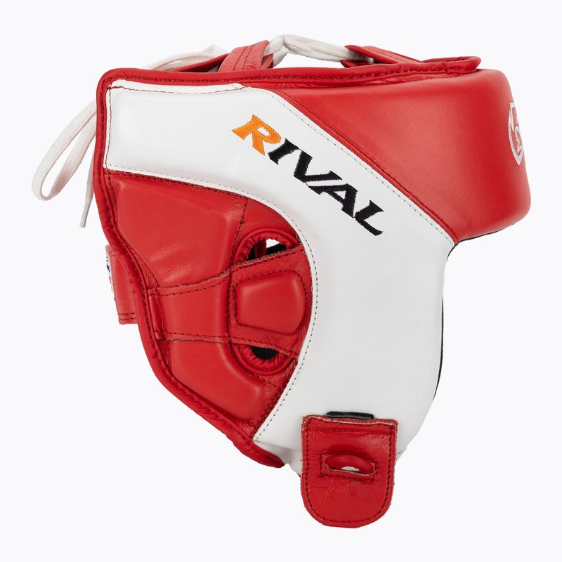 Boxerská prilba Rival Amateur Competition  Headgear červená/biela 2