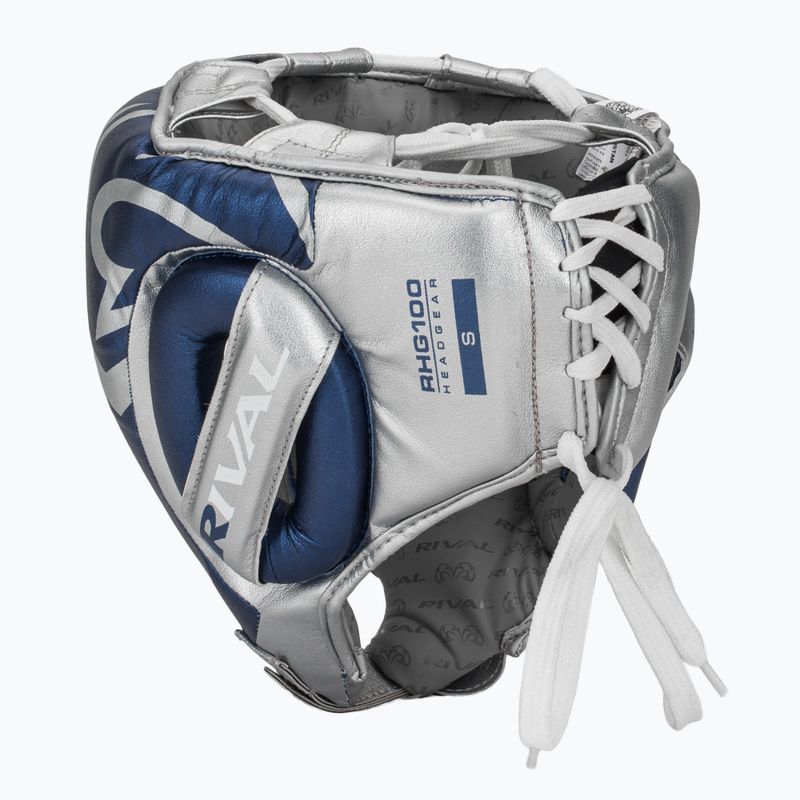 Boxerská prilba Rival RHG100 Professional Headgear blue/silver 3