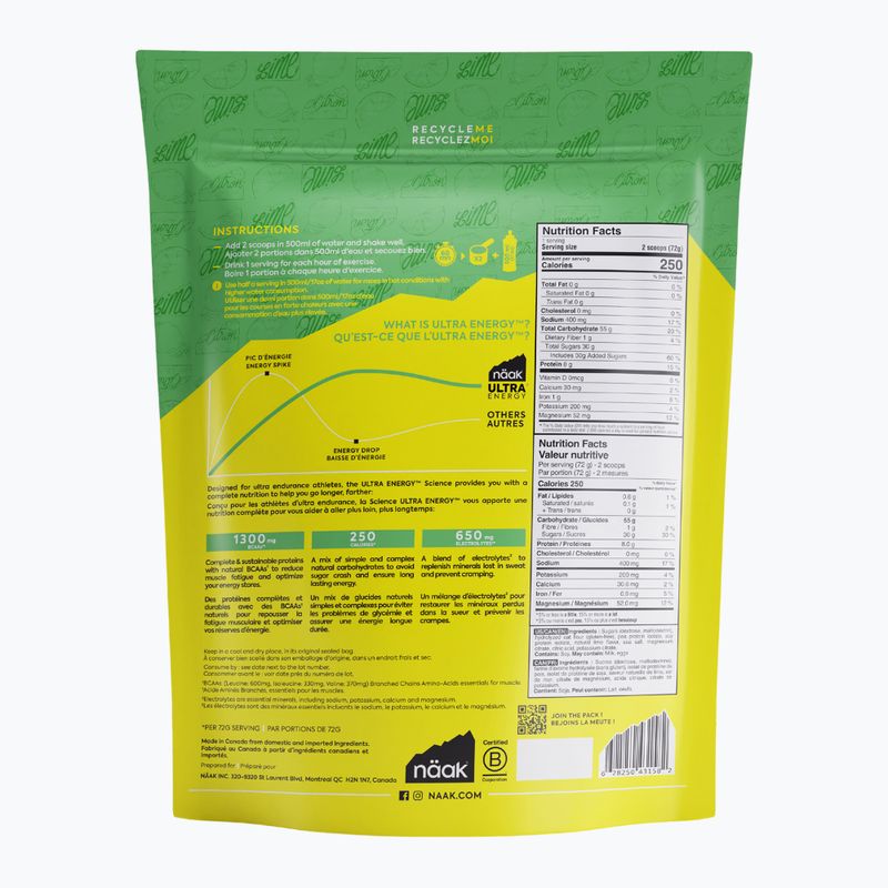 Näak Ultra Energy Drink Mix 720 g limetka 2