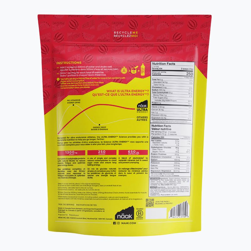 Näak Ultra Energy Drink Mix 720 g melón 2