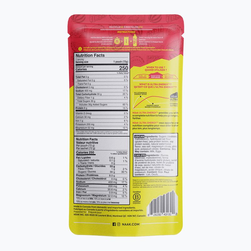 Näak Ultra Energy Drink Mix 72 g melón 2