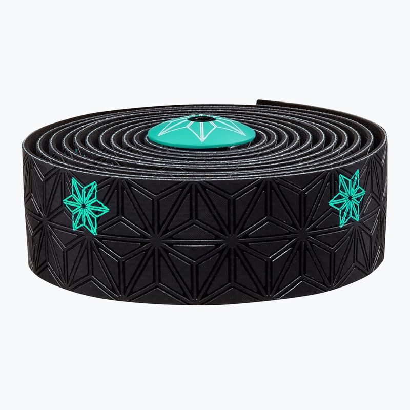 SUPACAZ Super Sticky Kush Galaxy celeste print/celeste plugs handlebar wrap