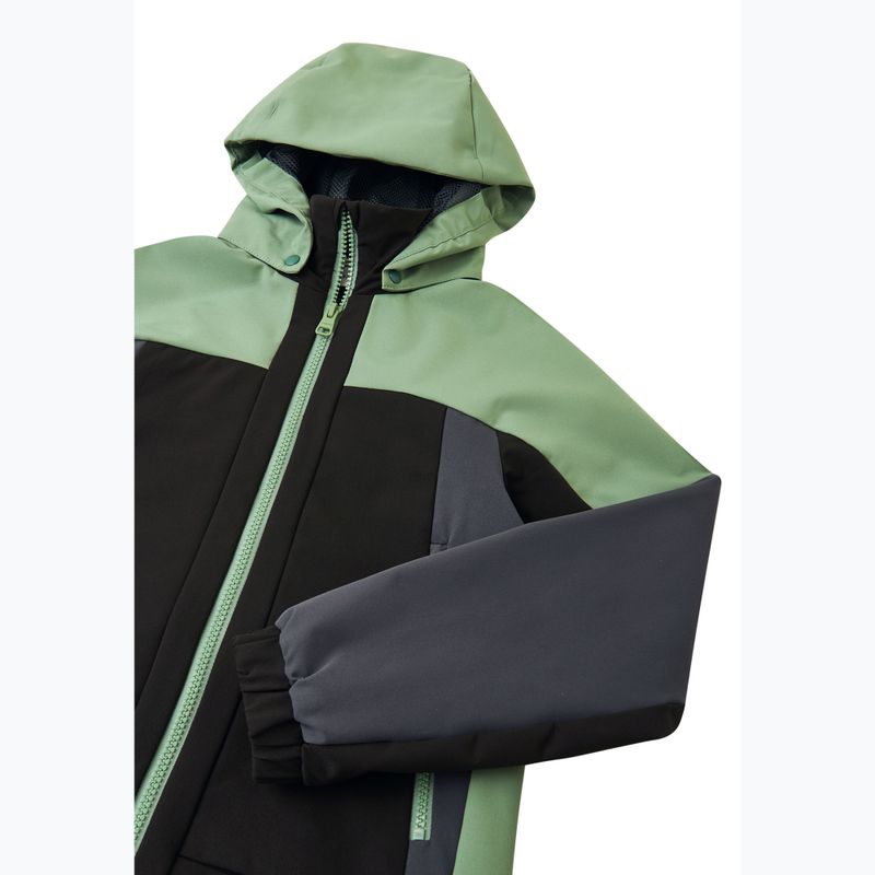 Detská hybridná bunda Reima Vaeltava green clay 4