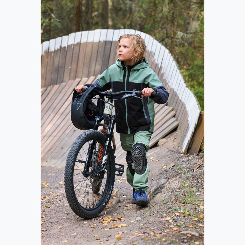 Detská hybridná bunda Reima Vaeltava green clay 12