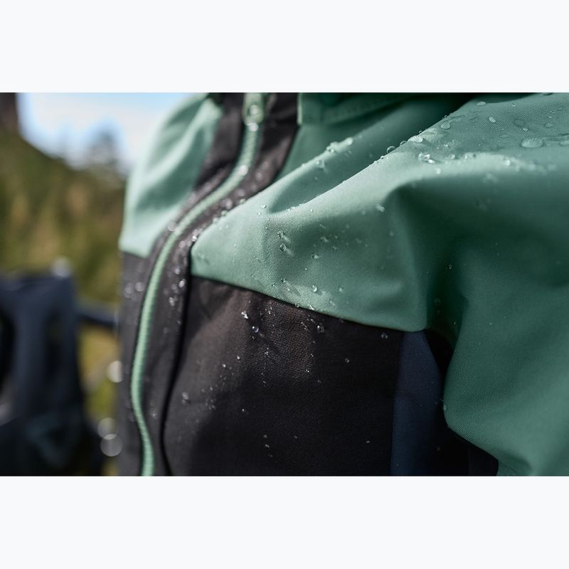 Detská hybridná bunda Reima Vaeltava green clay 16