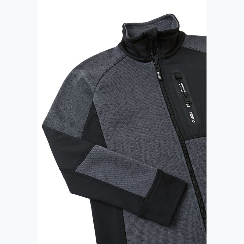 Detská fleecová mikina Reima Liukuen soft black 3