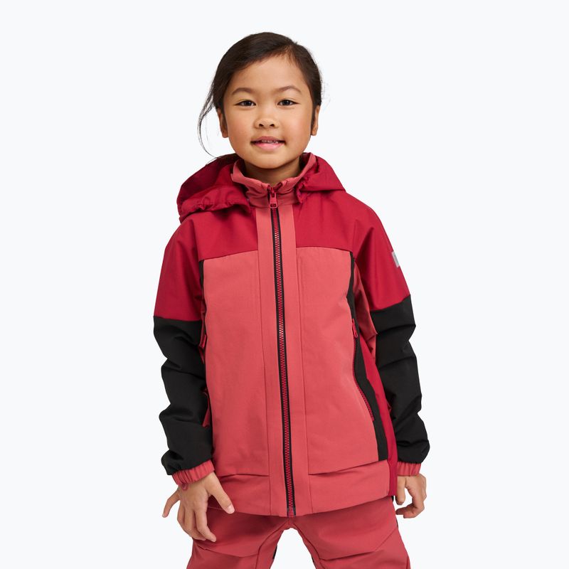 Detská hybridná bunda Reima Vaeltava cranberry 8