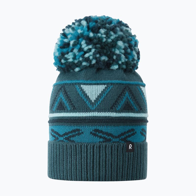 Detská zimná čiapka Reima Kirjoen dark teal