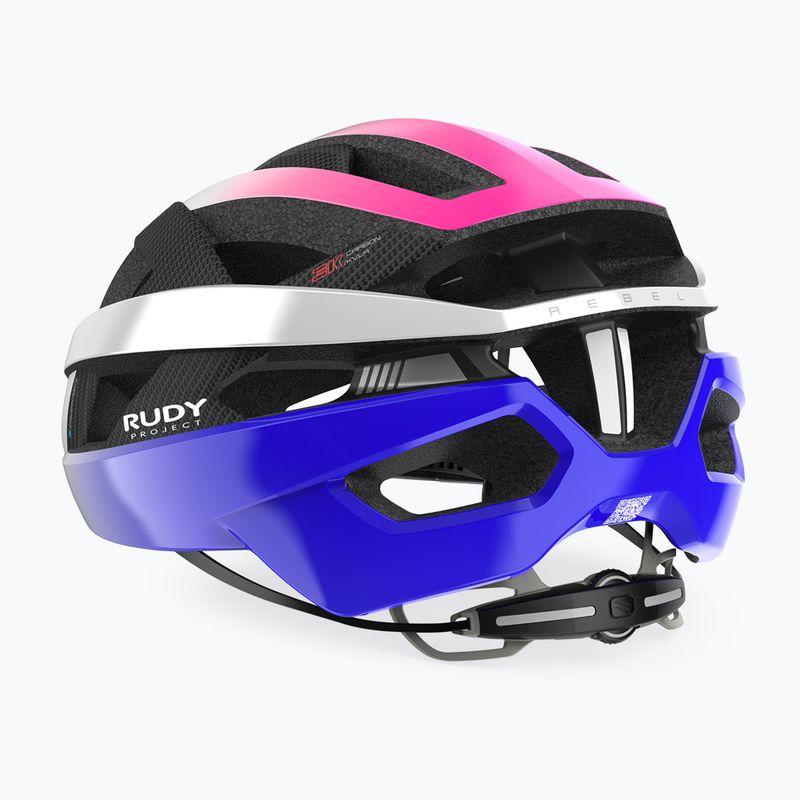 Cyklistická prilba Rudy Project Rebel pearl metal/pink/cyber blue shiny 4