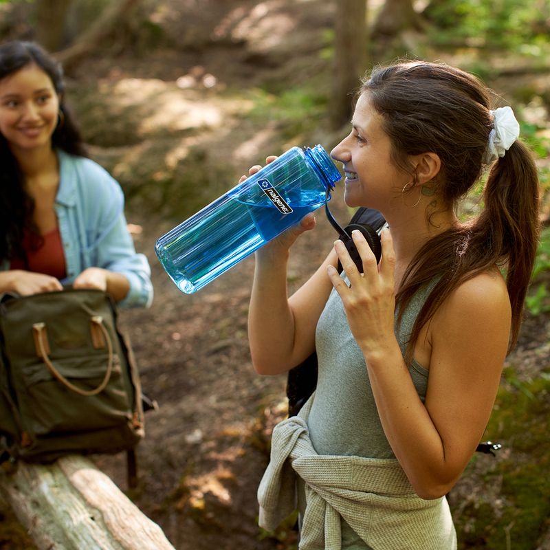 Turistická fľaša Nalgene Wide Mouth Silo Sustain 1400 ml blue/black cap 5