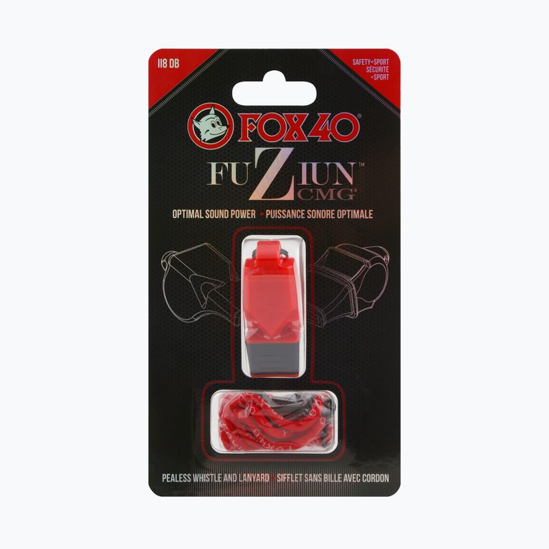 Píšťalka so strunou Fox 40 Fuzion CMG červená