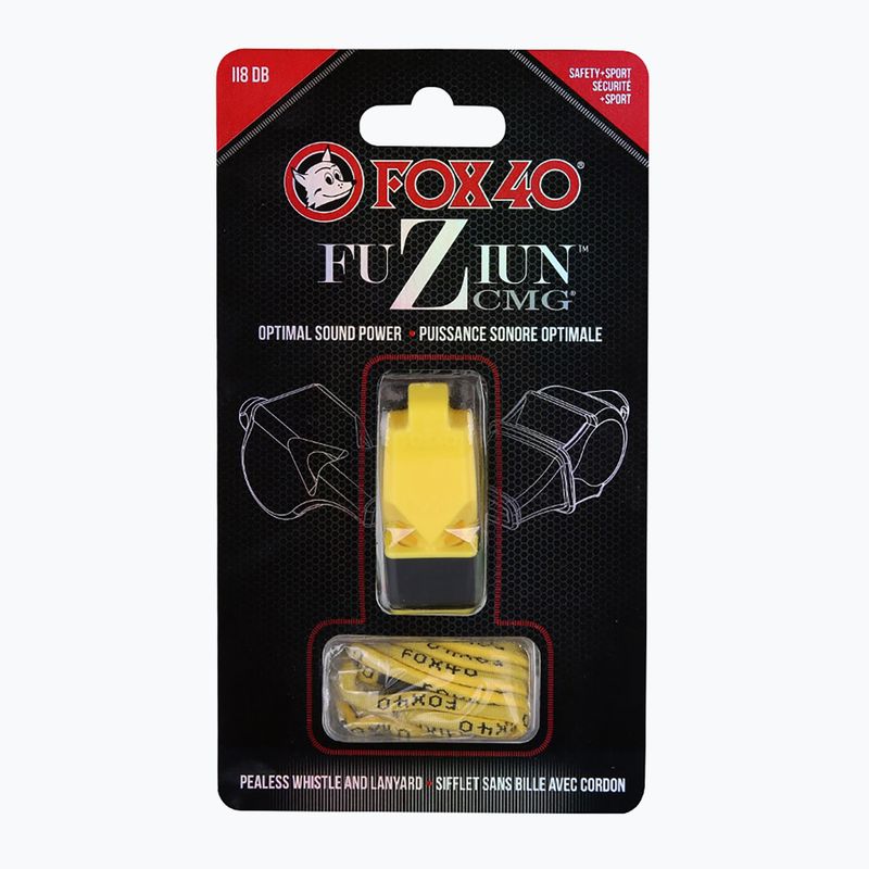 Píšťalka so strunou Fox 40 Fuzion CMG žltá 4
