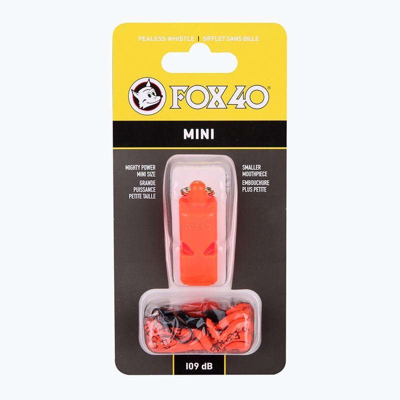 Píšťalka so šnúrou Fox 40 Mini Safety orange 2