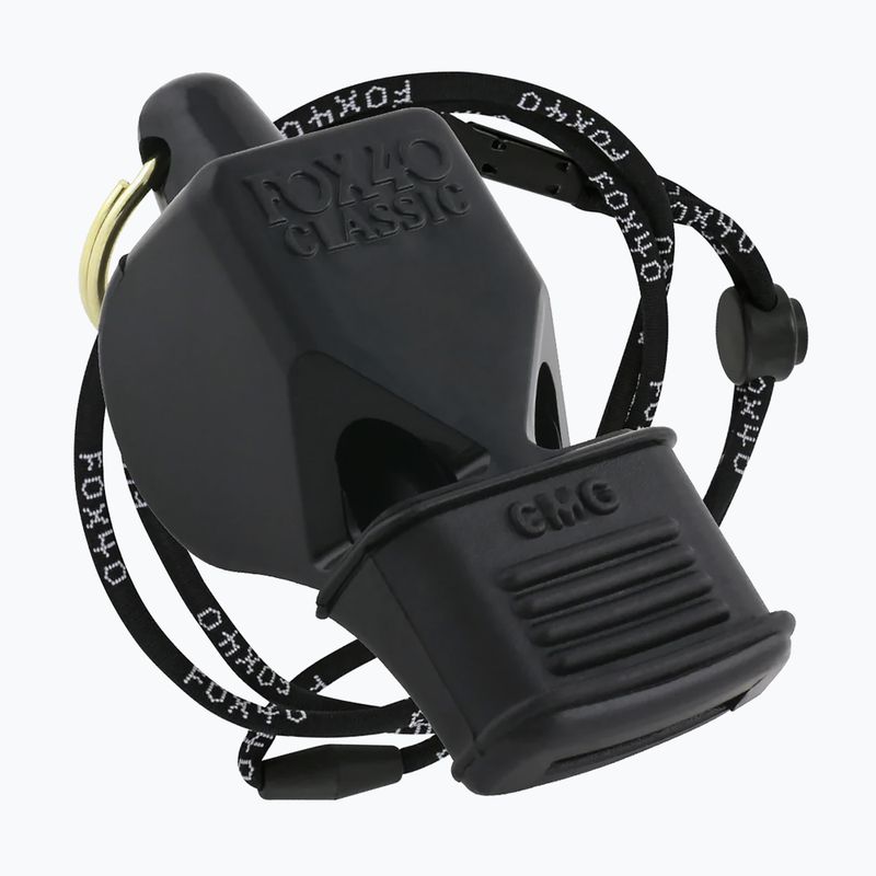 Píšťalka so šnúrkou Fox 4  Classic CMG Safety čierna 963
