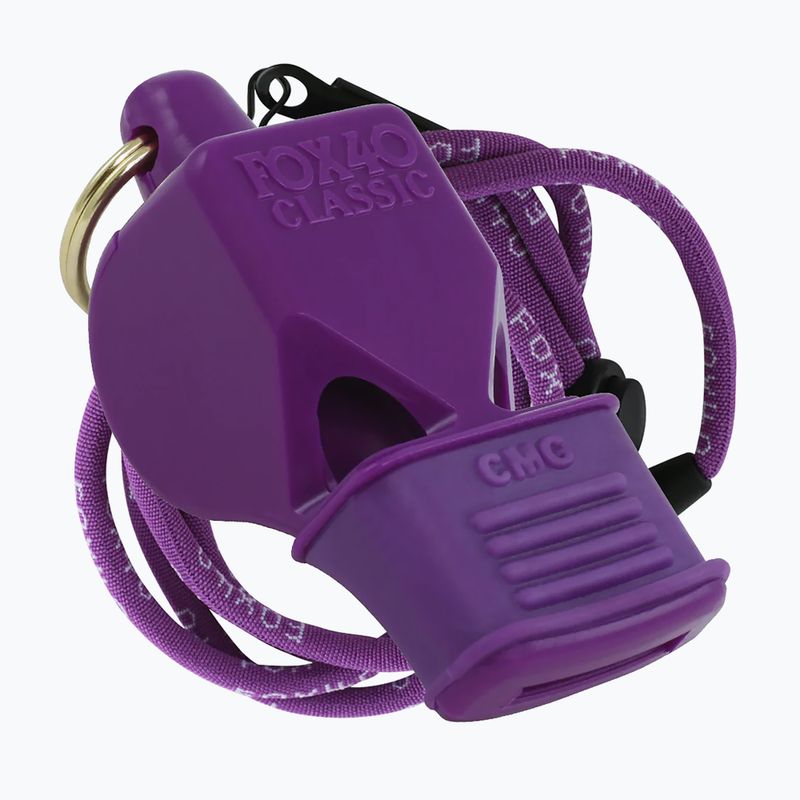 Píšťalka so šnúrkou Fox 4 Classic CMG Safety fialová 963