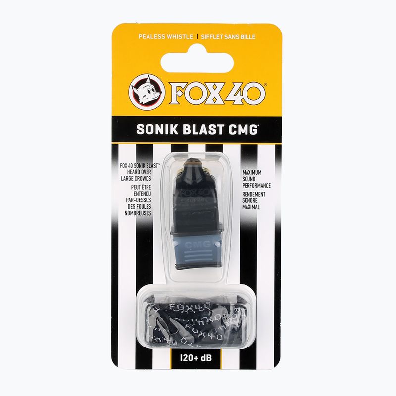 Píšťalka so strunou Fox 40 Sonik Blast CMG Official čierna 2