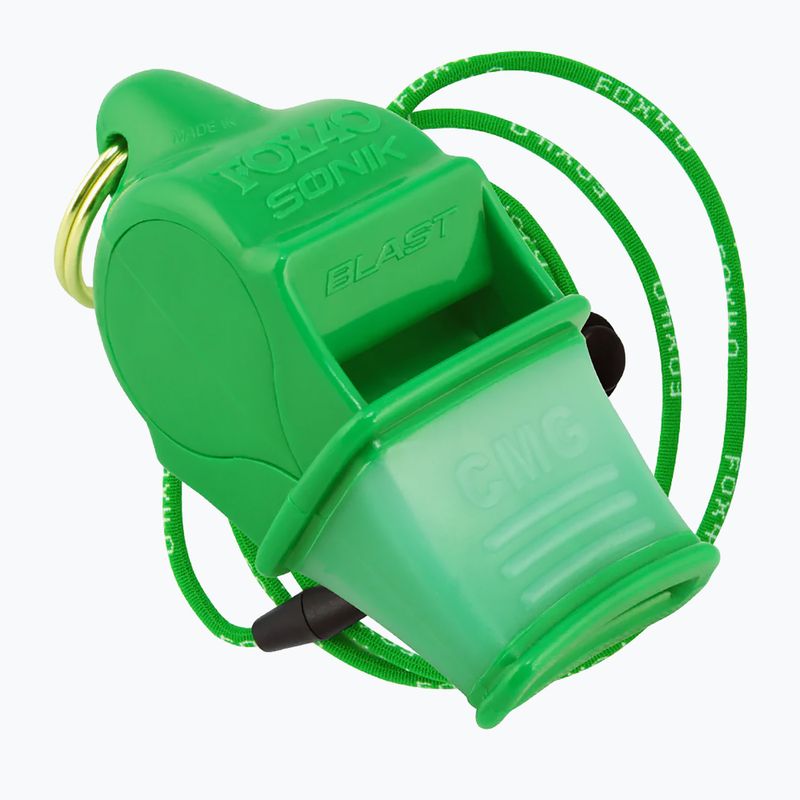 Píšťalka so šnúrkou Fox 4 Sonik Blast CMG Neon Green 923
