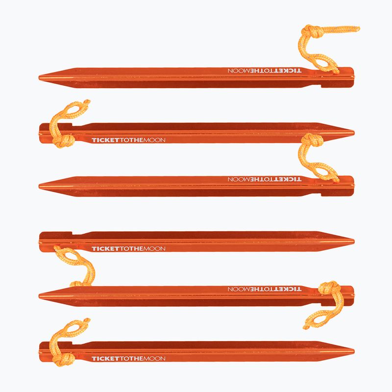 Stanové kolíky Ticket To The Moon Aluminium 6 ks orange