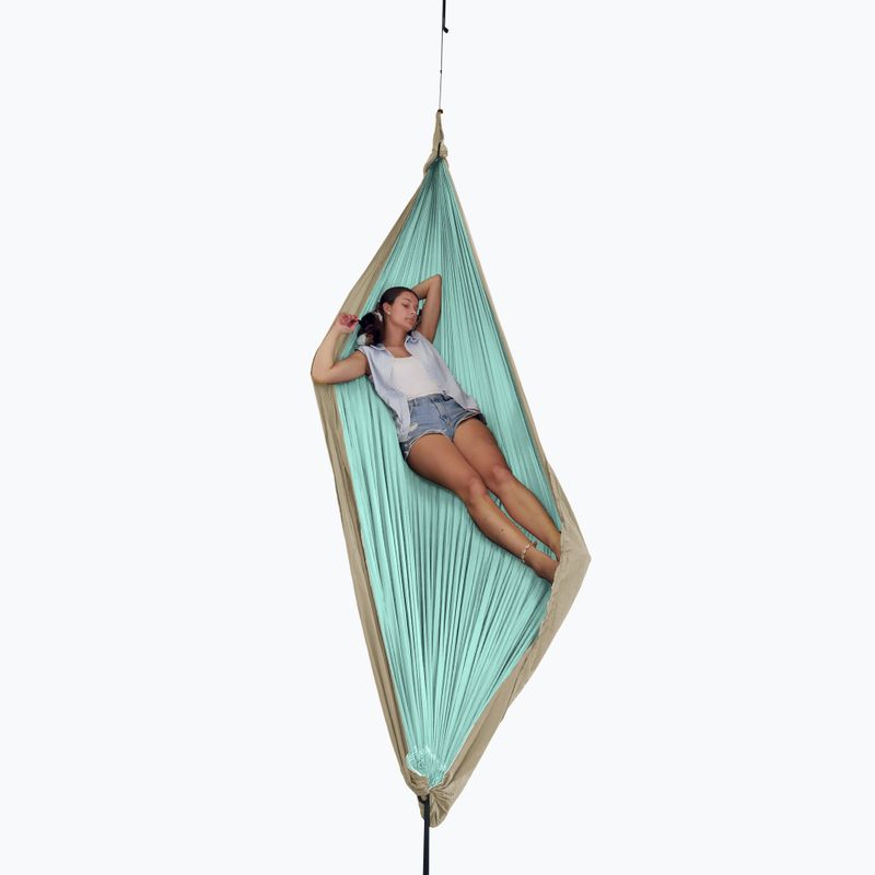 Turistická dvojmiestna hojdaca sieť Ticket To The Moon Original mint/ice brown 5