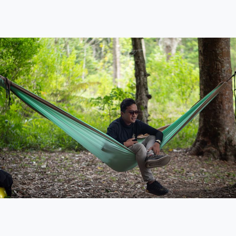 Turistická dvojmiestna hojdaca sieť Ticket To The Moon Original mint/ice brown 8