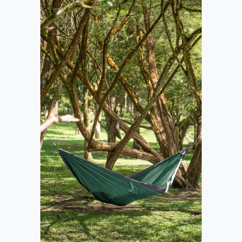 Turistická dvojmiestna hojdaca sieť Ticket To The Moon Original petrol green/dark grey 4