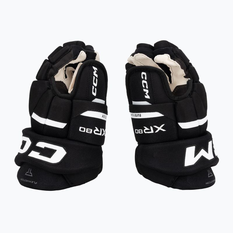 Hokejové rukavice pre deti CCM Tacks XR80 JR Gloves black/white 4