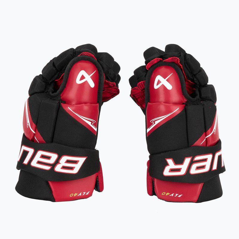Hokejové rukavice Bauer Vapor Fly40 Sr black/red 4
