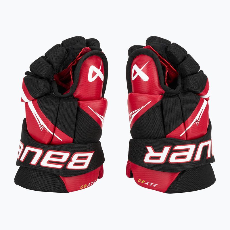 Hokejové rukavice Bauer Vapor Fly40 Int black/red 4