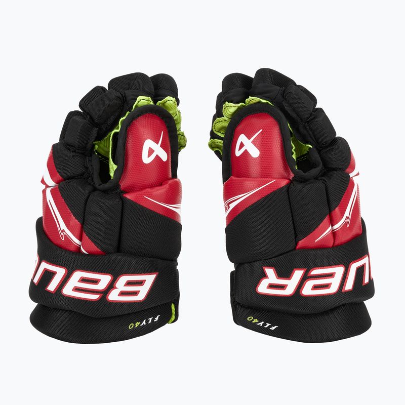 Detské hokejové rukavice Bauer Vapor Fly40 Jr black/red 4
