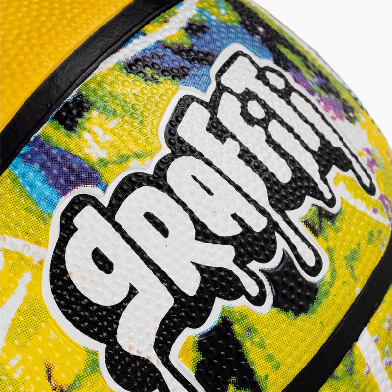Spalding Graffiti 7 basketbalová lopta zelená a žltá 249338 3