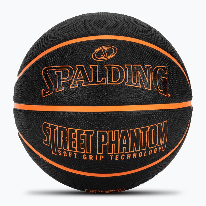 Basketbalová lopta Spalding Phantom basketball black/orange veľkosť 6